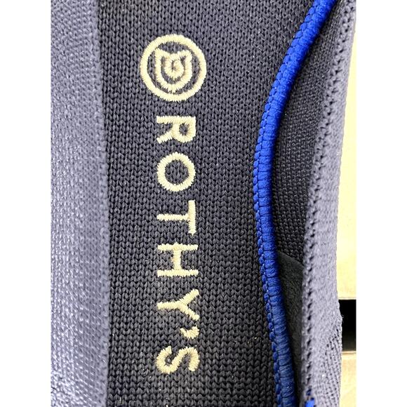 ROTHY'S Womens The Round Toe Navy Blue Ballet Flats Slip On Classic Shoes Size 7 - Picture 10 of 10